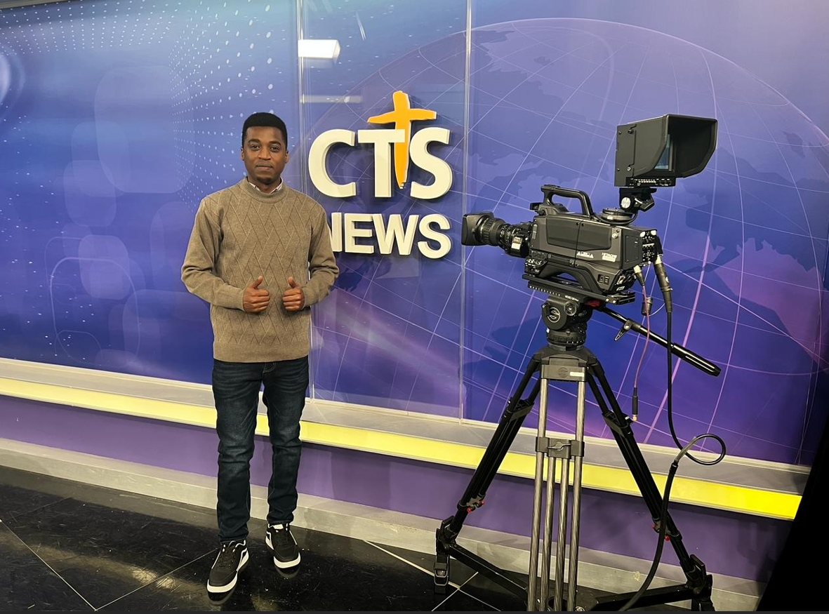 Denis at CTS News studio