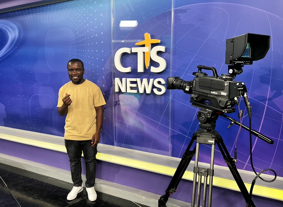 Peter Mkomange at CTS News studio