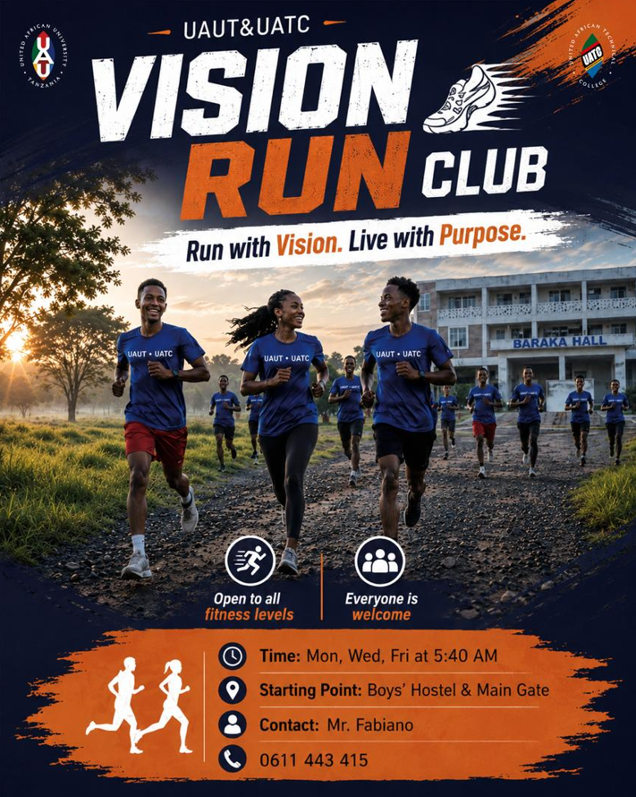 UAUT/UATC Vision Run Club poster